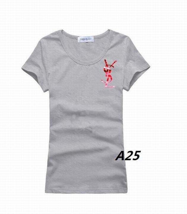YSL short round collar T woman S-XL-106